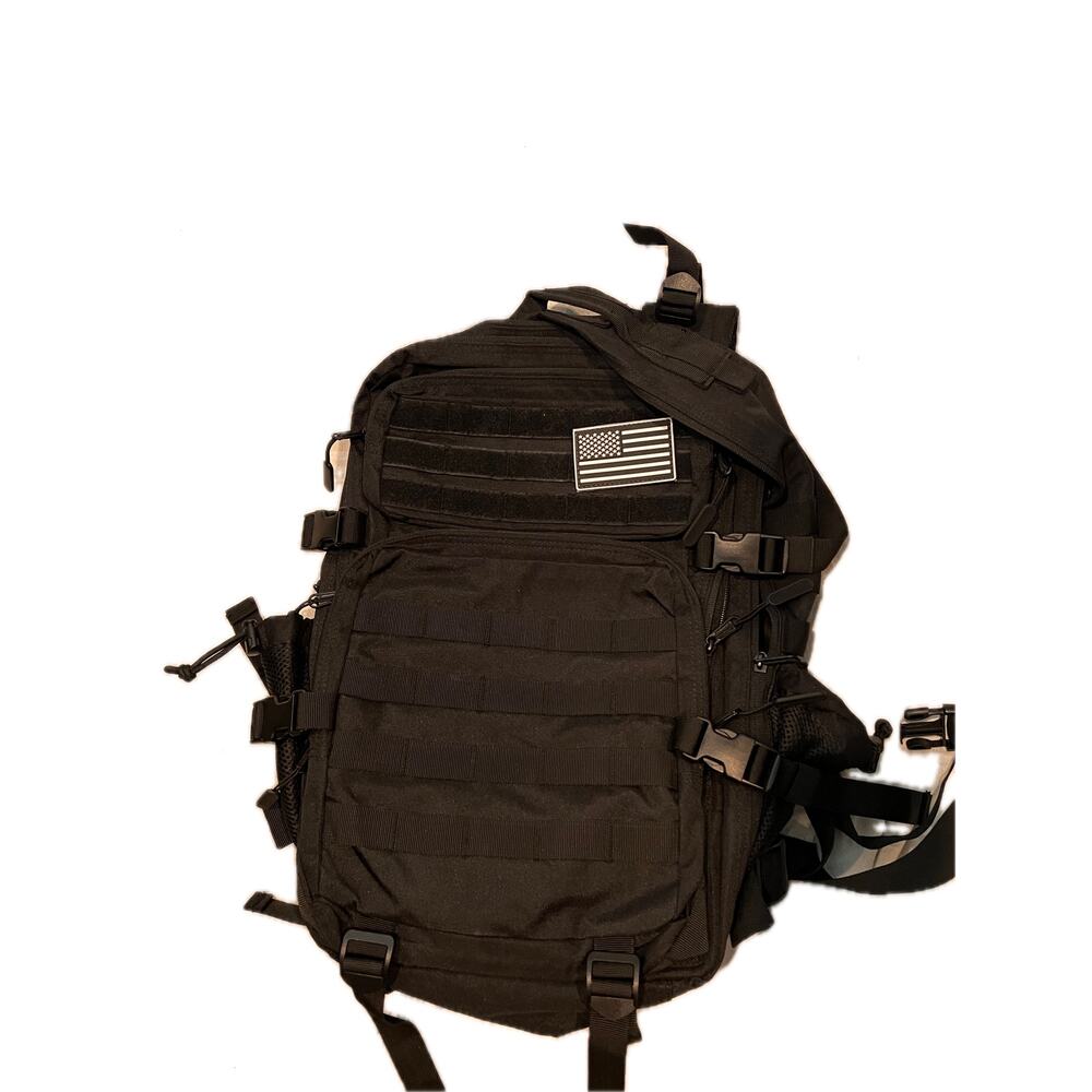 Taoxiaolu Tactical Backpack w USA Patch Black 35L